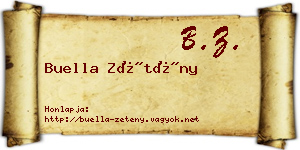 Buella Zétény névjegykártya